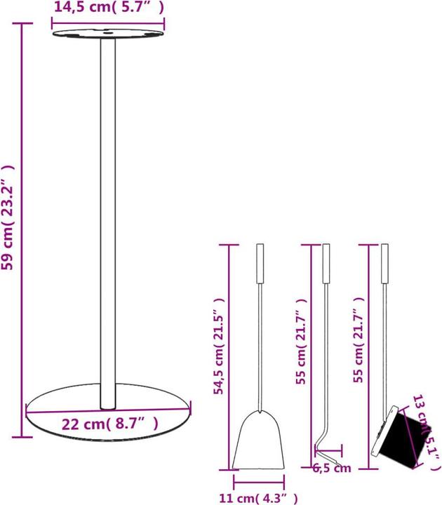 Immagine prodotto vidaXL Kaminbesteck-Set