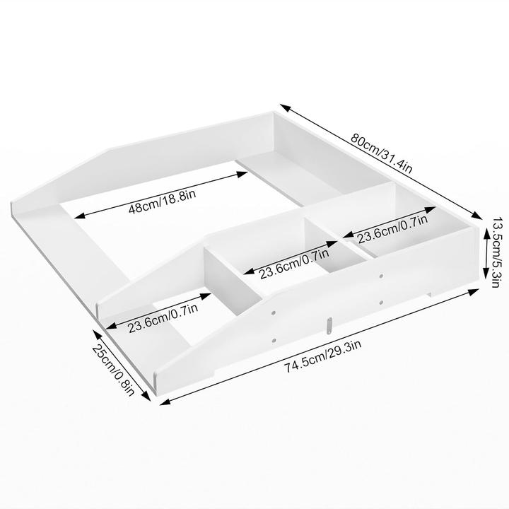 Woltu Wickelaufsatz mit Trennfach