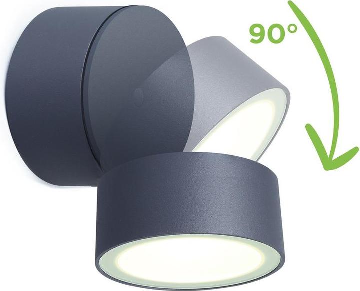 Actual product image Lutec LED Outdoor Wall Spotlight Trumpet (840 lm, IP54)