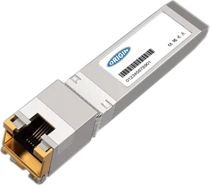 Actual product image Origin Storage 10301-T Extreme Enterasys Compatible Transceiver SFP+ 100/1000/10000Base-T (Copper RJ45 30m)