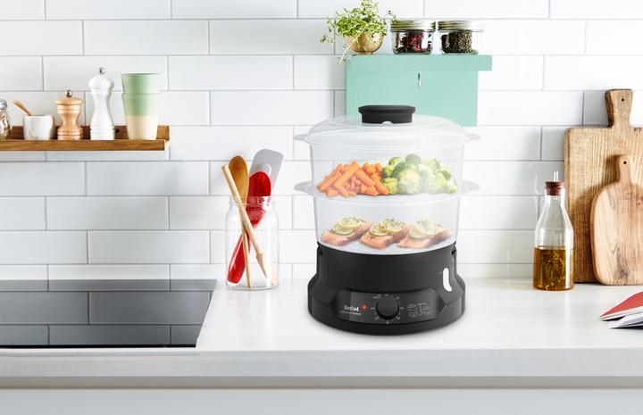 Produktbild Tefal Minicompact VC139810 steam cooker 2 basket(s) Freestanding Black