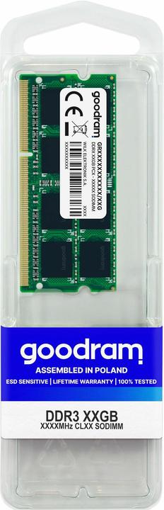 Produktbild Goodram GR1600S364L11 (1 x 8GB, 1600 MHz, DDR3-RAM, DIMM)