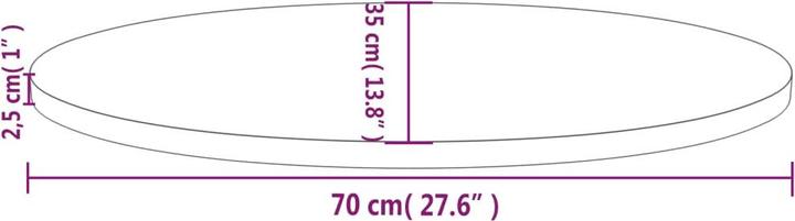 Image du produit vidaXL Tischplatte (70 x 35 cm)