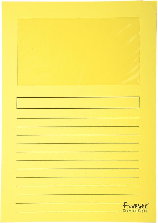 Nutritional values and ingredients Exacompta FOREVER file folder, DIN A4, 120 gsm, canary yellow (A4, 100 x)