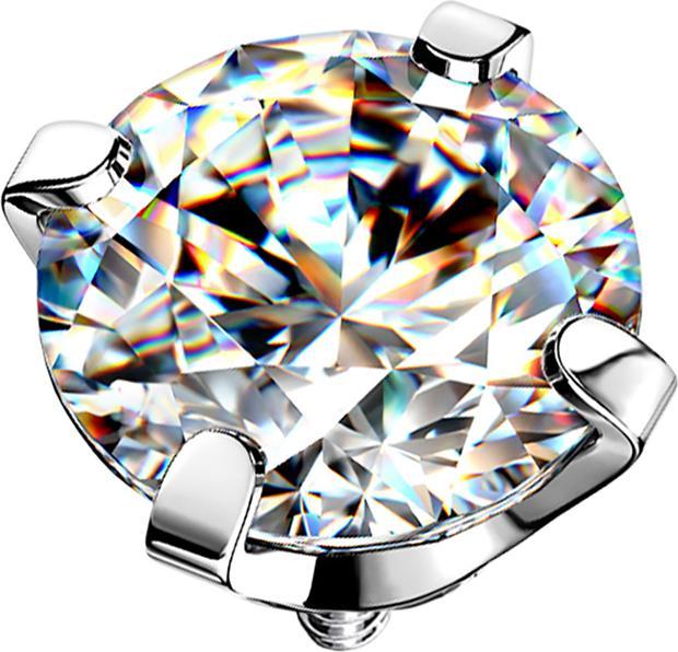 Immagine prodotto Star Piercing Set di cristalli d'argento Dermal Anchor (senza ottone, Titanio G23)