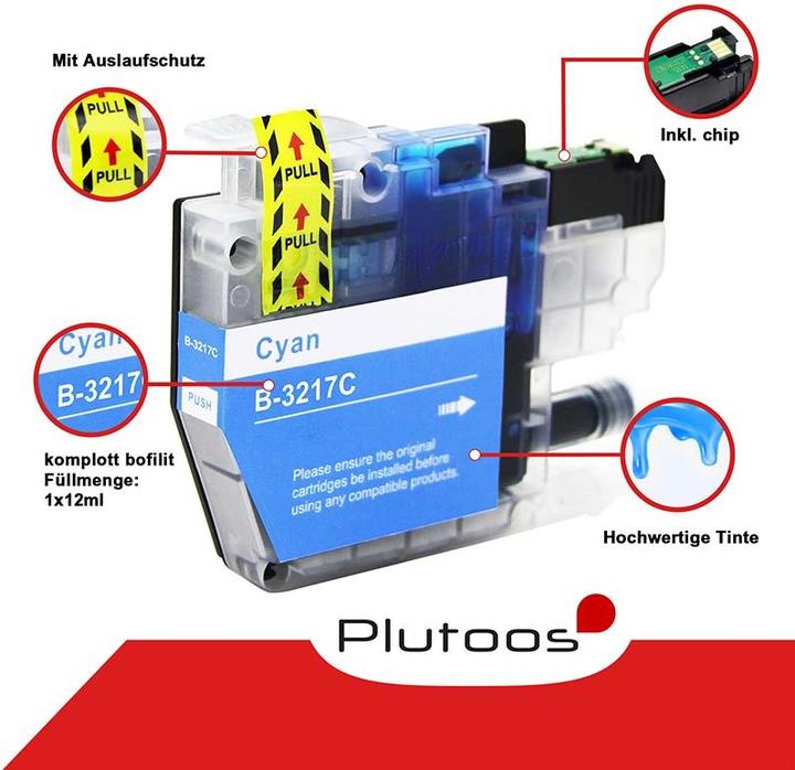 Produktbild Plutoos Brother LC-3217 Patronen XXL kompatibel, 4er Farbset (BK, C, M, Y)