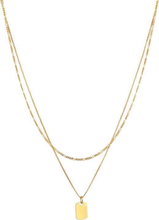 Produktbild Kuzzoi Halskette Herren Layer Figaro Venezianer Platte 925 Silber (925er Sterling Silber, 50 cm)
