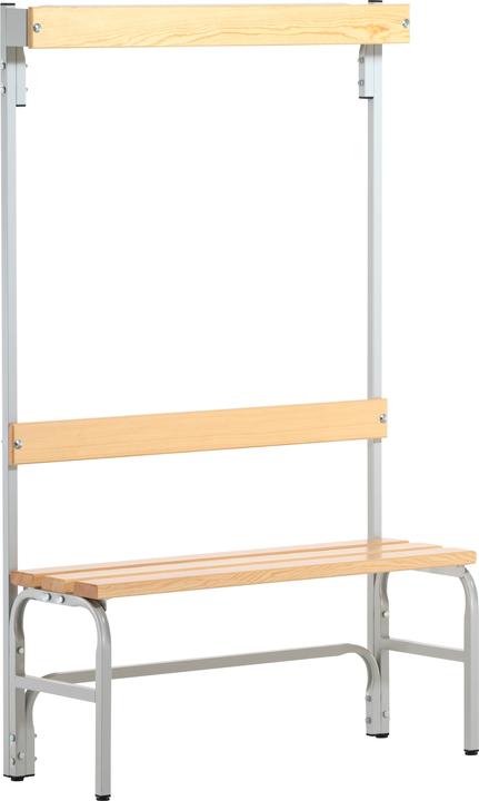 Produktbild Sypro Umkleidebank für Trockenräume mit Rückenlehne (37 cm, 165 cm)