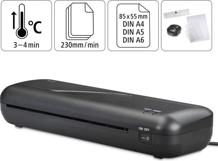 Actual product image Hama Laminator Basic 4in1 Set DIN A4/230 (125 µm, A4)