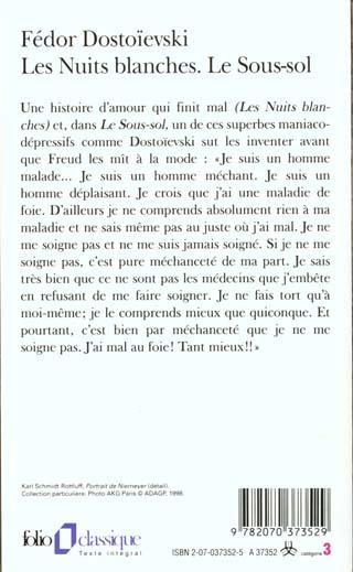 Actual product image Les nuits blanches (French, Dostoïevski Fédor, 1989)