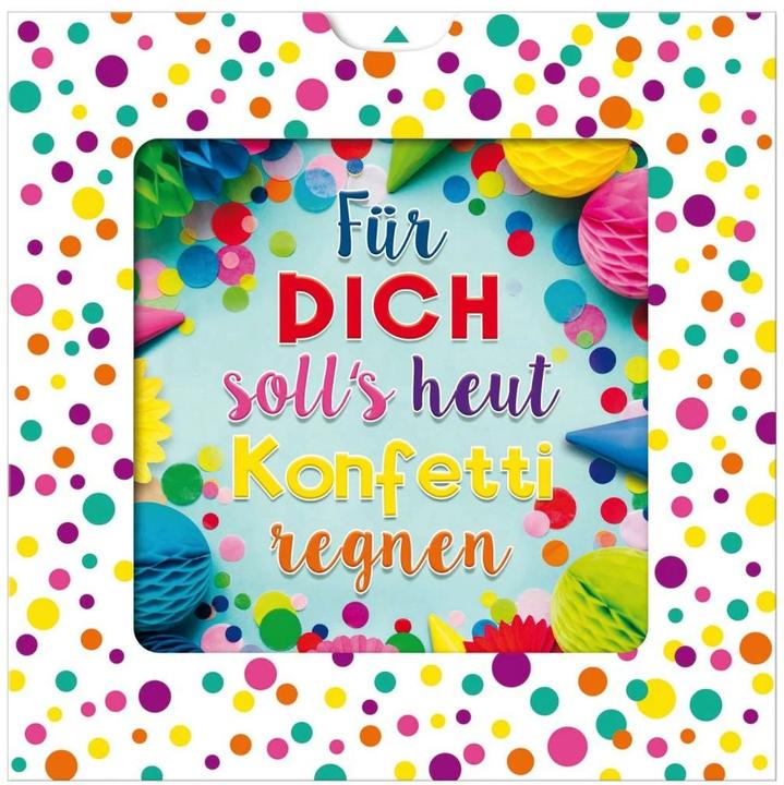 Produktbild Susy Card Geburtstagskarte Konfetti 15 x 15 cm (2 Stk.)