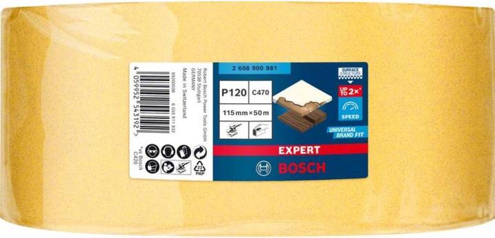 Actual product image Bosch Professional Zubehör Expert C470 Sandpaper roll for hand sanding,115 mm x 50 m, G 120 (120)