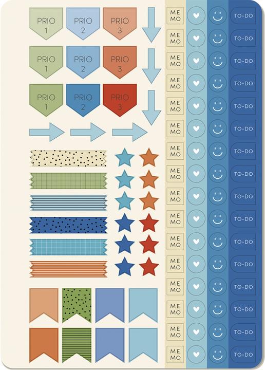 Produktbild Notizblock Summer (A5, Gepunktet, Liniert, Harter Einband)