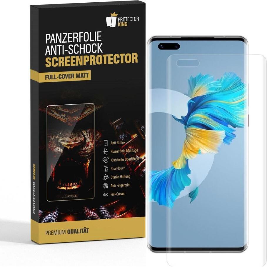 Protectorking 4x Premium Displayschutzfolie Matt Entspiegelt (4 Stück, Huawei Mate 40 Pro), Smartphone Schutzfolie