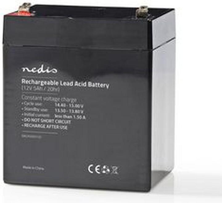 Immagine prodotto Nedis Batteria al piombo ricaricabile | Piombo-Acido | Ricaricabile | 12 V | 5000 mAh (1 pz., 5000 mAh, Caricabatterie senza batteria)