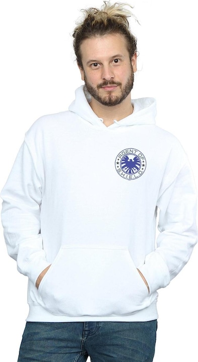 Immagine prodotto Agents Of SHIELD Breast Print Felpa con Cappuccio Uomo (XL)