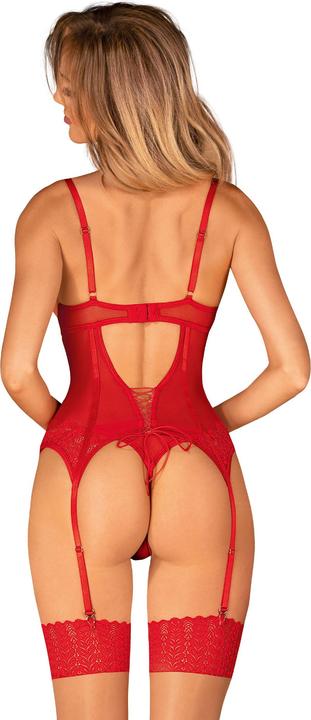 Image du produit Obsessive - Corset et String Ingridia - Rouge (XL)