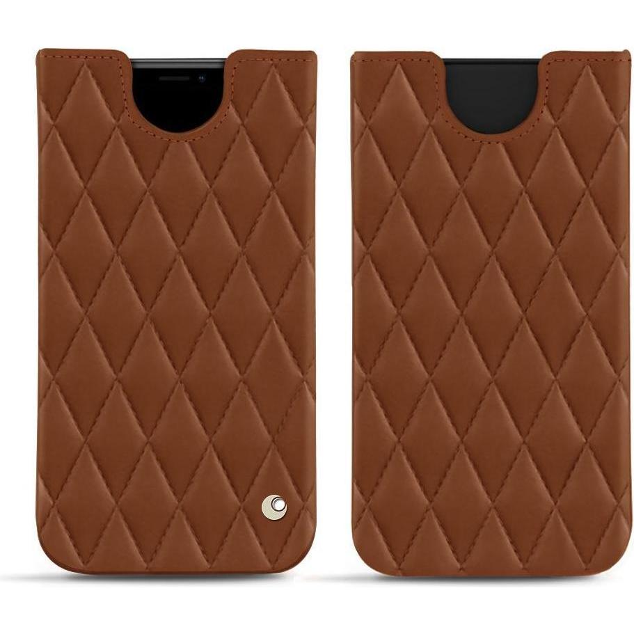 Noreve Lederschutzhülle (Apple iPhone XR), Smartphone Hülle, Braun