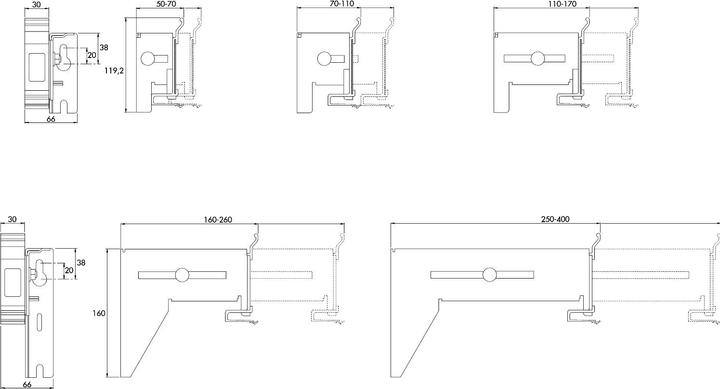 Produktbild Schneider Electric SE 5583574 Konsole verstellbar 110-170mm (Diverse)