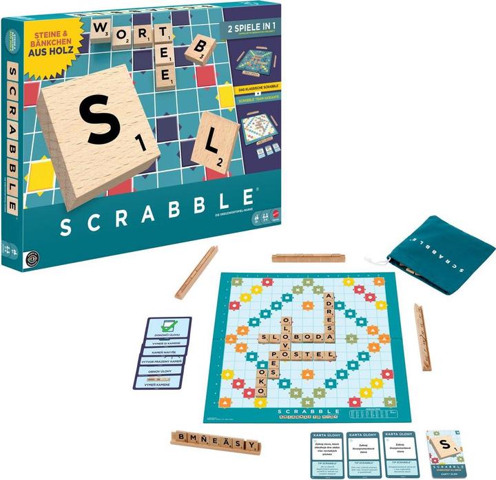 Actual product image Mattel Scrabble Core Wood (D) (German, 2 - 4 Players)