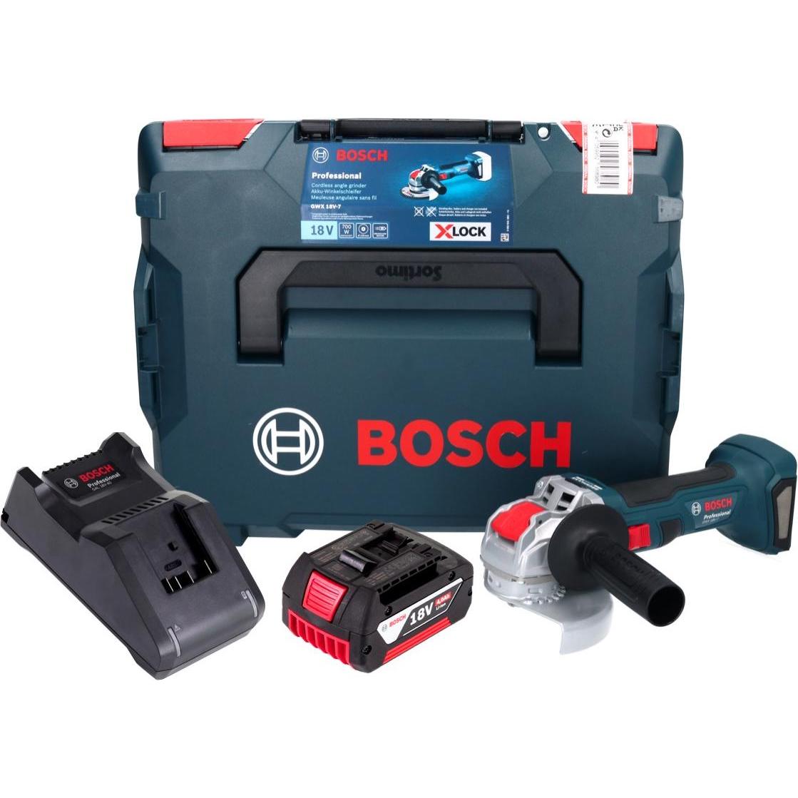 Thumbnail - Bosch Professional, Winkelschleifer, Bosch GWX 18V-7 Professional Akku Winkelschleifer 18 V 125 mm Brushless X-LOCK + 1x...