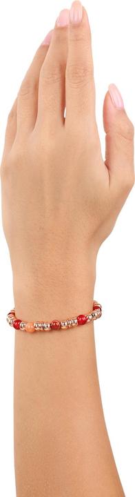 Immagine prodotto S.Oliver Armschmuck für Damen, Edelstahl, Chalzedon, Achat, Steel Beads (17 cm, Acciaio inossidabile)