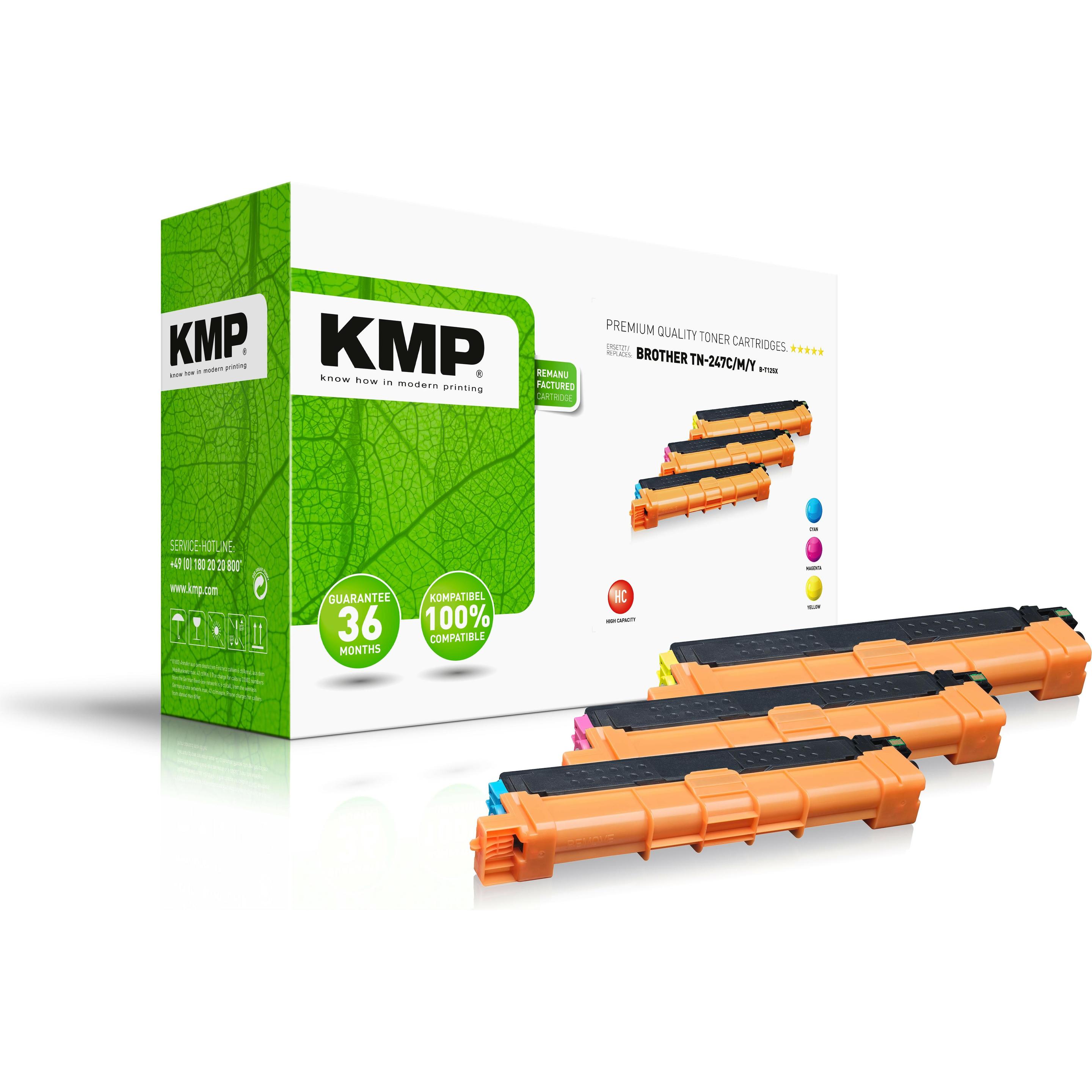 KMP, Toner, Toner ersetzt TN247C, TN247M, TN247Y (M, C, Y)