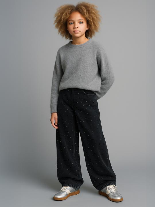 Produktbild Jonen Flauschiger Weihnachts-Pullover Glitzereffekt, Mädchen (140)