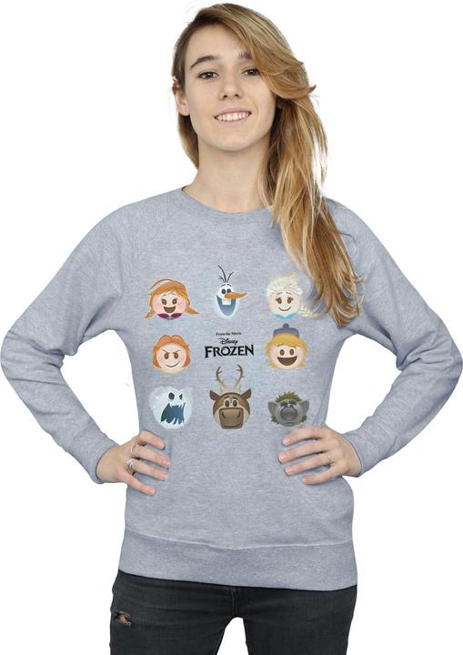 Actual product image Disney Womens/Ladies Frozen Heads Sweatshirt (S)