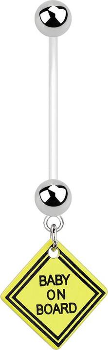 Produktbild Star Piercing Banane Schwangerschaft mit Baby on Board (ohne Messing, Chirurgenstahl 316L, Kunststoff)