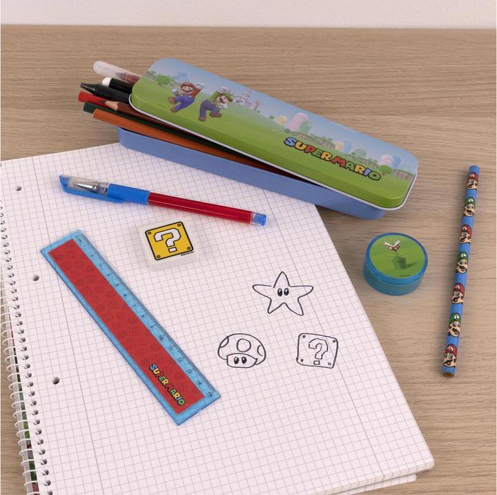 Image du produit Undercover Set d'école Super Mario en Tin, 7dlg. (multicolore, 1x)