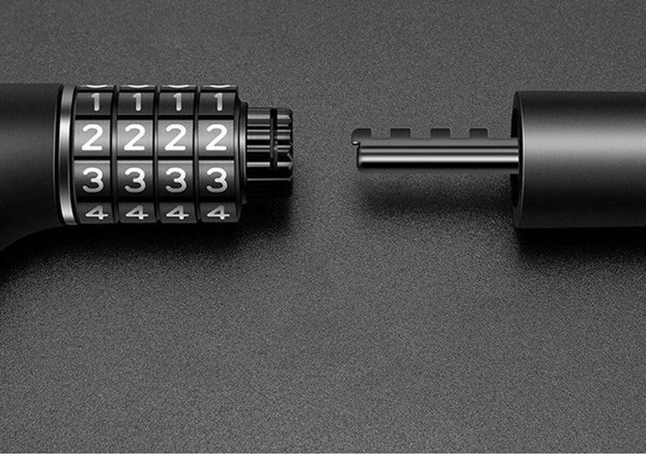 Image du produit Rockbros 3230002001 antivol pour vélo avec combinaison et clé - noir (95 cm)