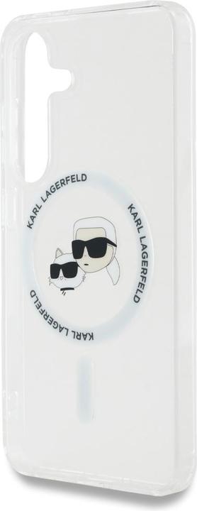 Actual product image Karl Lagerfeld Etui Button Karl & Choupette Heads Printed Logo MagSafe Samsung Galaxy S25 biaÅy (Samsung Galaxy S25)