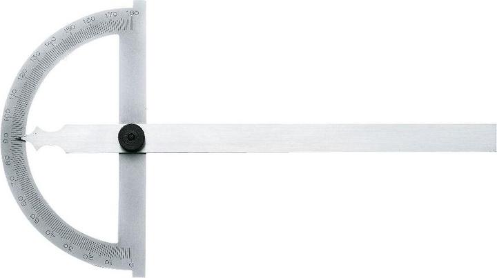 Produktbild RB Messwerkzeuge Gradmesser (Winkelmesser) 80 mm Messbereich 0-180°, Schienelänge 120 mm Stahl
