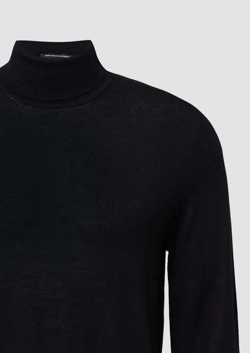 Produktbild s.Oliver Strickpullover Rollkragenpullover aus reiner Merinowolle (M)