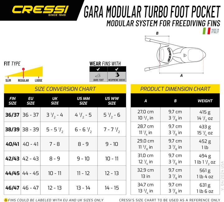 Actual product image Cressi Gara Turbo Flex (40 - 41)