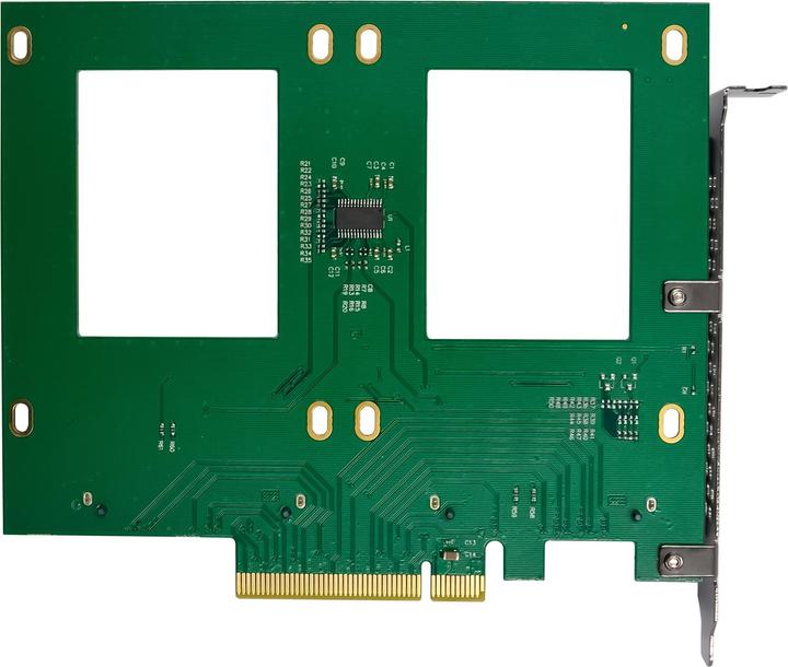 Produktbild InLine PCIe Karte zu 2x intern U.2 NVMe SFF-8639 – Bifurcation