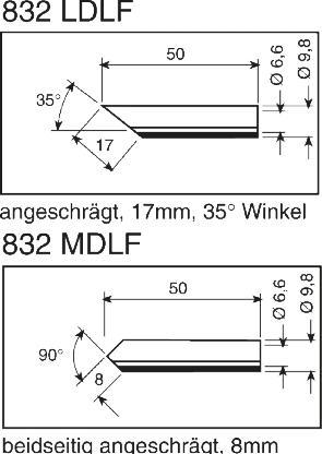 Actual product image TIP / SINGLE 832LDLF (Soldering tip)