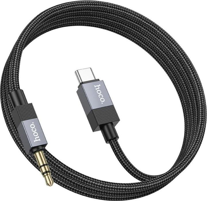 Actual product image Hoco Cable Cable AUX Jack 3,5 mm (male) to USB C (male) 1 m UPA32B black (1 m)