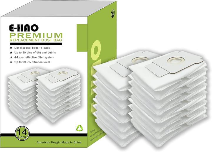 E-Hao Staubsaugerbeutel-Set für Roomba i, s, j & Combo (14er-Pack) (14x)