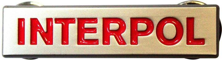 Actual product image Interpol Text Logo Badge