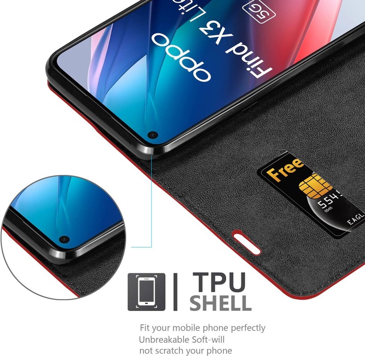 Produktbild Cadorabo Book Invis. Magnet Hülle (Oppo Find X3 Lite)