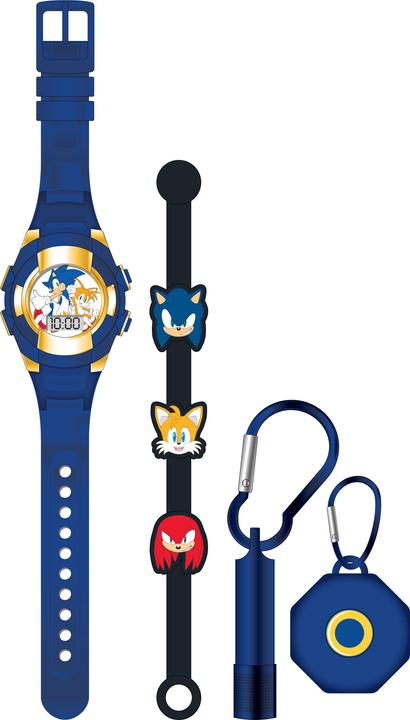 Produktbild Accutime Armbanduhr Set Sonic mit Accessoires, Kinder LCD-Uhr mit digitaler Anzeige, blinkende LEDs (Digitaluhr)