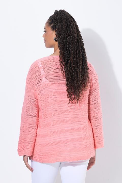 Produktbild Angel of Style Pullover, Boxy Fit, Lochstrick, Langarm (58, 60)