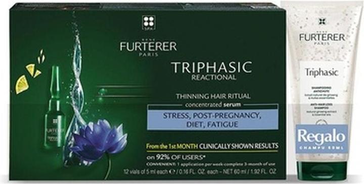 Produktbild Rene Furterer Triphasic Reactional Hair Loss Treatment 12x5ml Set (60 ml)
