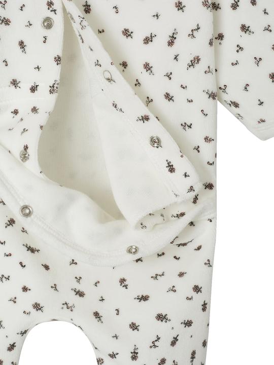 Produktbild Vertbaudet 2er-Pack Baby Samt-Strampler mit Recycling-Polyester, Blumen und Kragen (74)