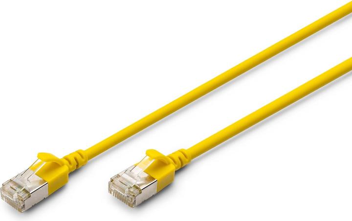 Image du produit Digitus CAT 6A classe Ea, F/FTP, Twisted Pair Patchkabel, Cu, LSZH, AWG 32/7, longueur : 3 m, jaune (F/FTP, CAT6a, 3 m)