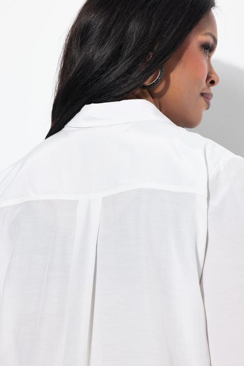 Produktbild Ulla Popken Bluse, Blüten, A-Linie, Hemdkragen, Langarm (54)