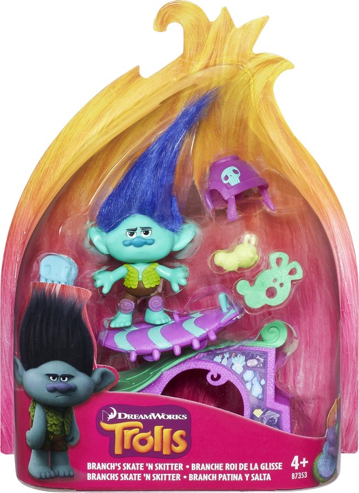 Actual product image Hasbro Trolls: Troll town Branch's Skate 'n Skitter