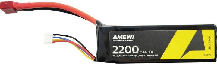Image du produit Amewi LiPo Akku 3S 11,1V 2200mAh 50C T-Plug (11.10 V, 2200 mAh)